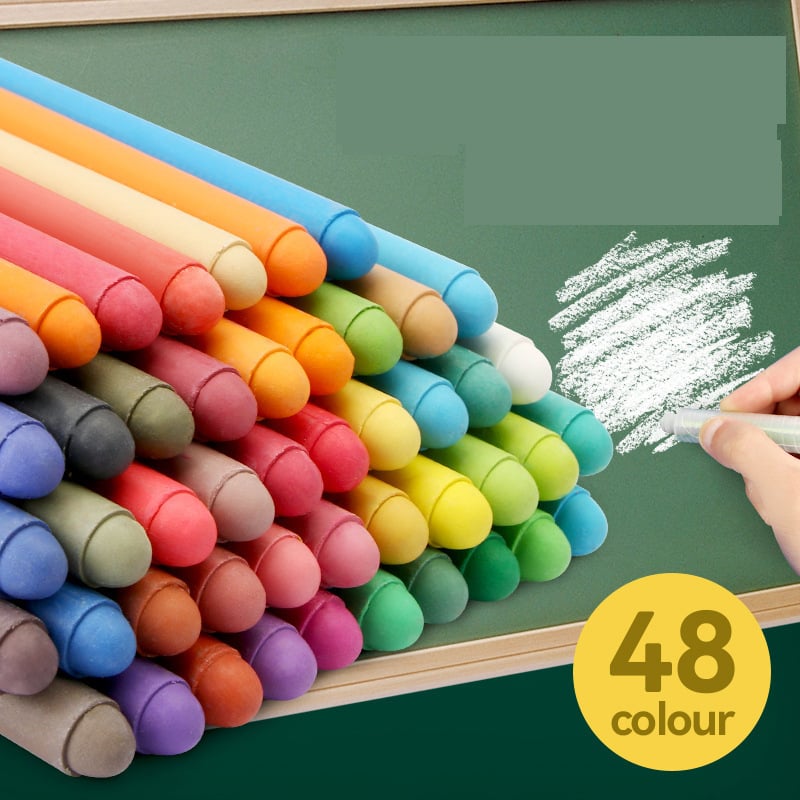 Χρωματιστή κιμωλία διαλυτή στο νερό, με καθαρά χέρια, χωρίς σκόνη, κατάλληλη για σχέδιο παιδιών και χρήση σε τάξεις δασκάλων.