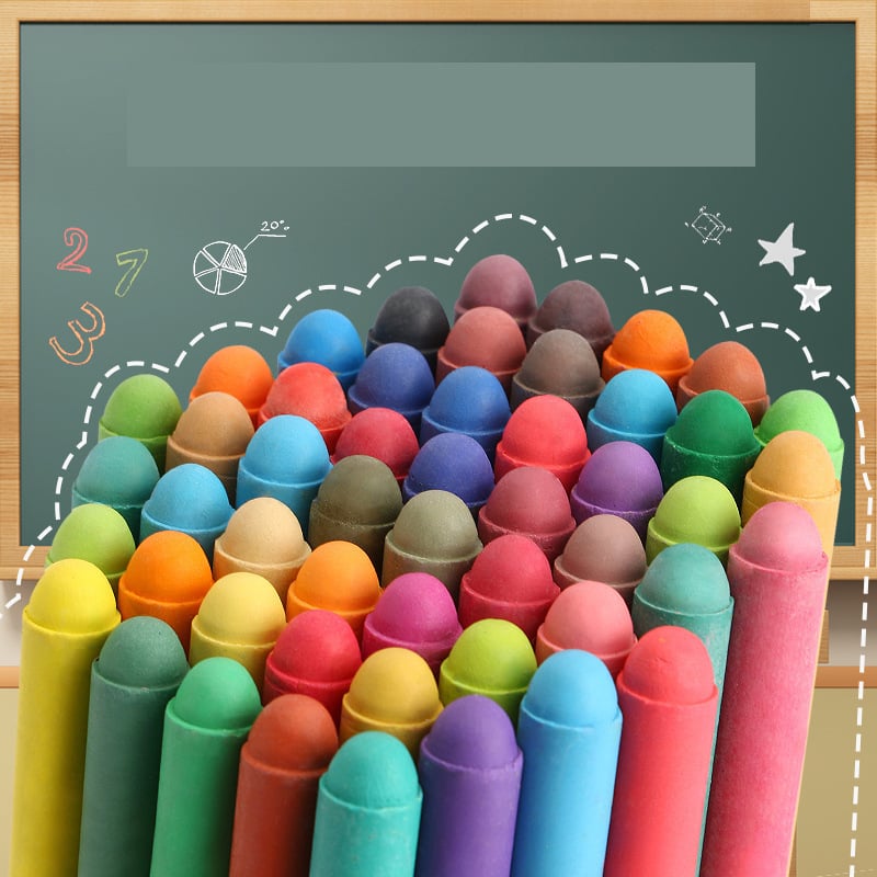 Χρωματιστή κιμωλία διαλυτή στο νερό, με καθαρά χέρια, χωρίς σκόνη, κατάλληλη για σχέδιο παιδιών και χρήση σε τάξεις δασκάλων.