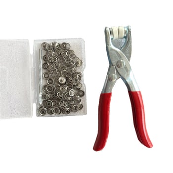 30 комплекта 9.5 мм петзъбни закопчалки и клещи за дрехи, чанти и текстили