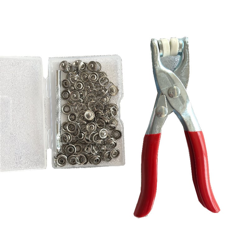 30 комплекта 9.5 мм петзъбни закопчалки и клещи за дрехи, чанти и текстили