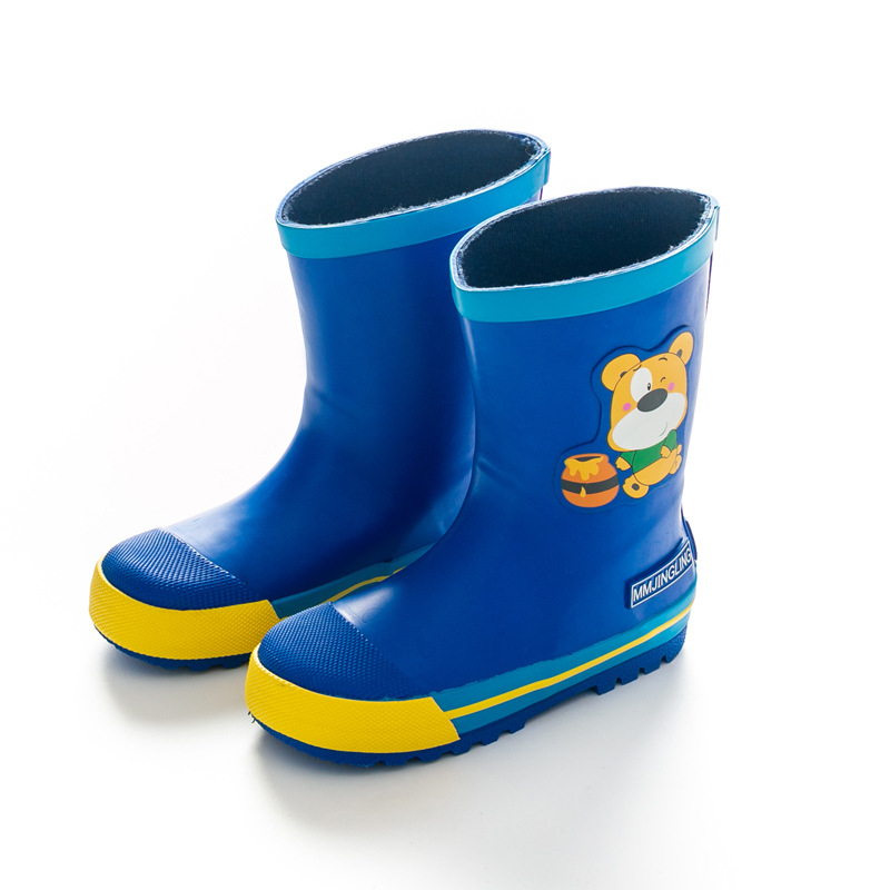 Детски гумени ботуши за дъжд с средна височина, непромокаеми, анимационен принт, за момчета и момичета.