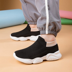 Нови пролетно-лятни детски Flyknit обувки, без връзки, спортни обувки с дебела подметка
