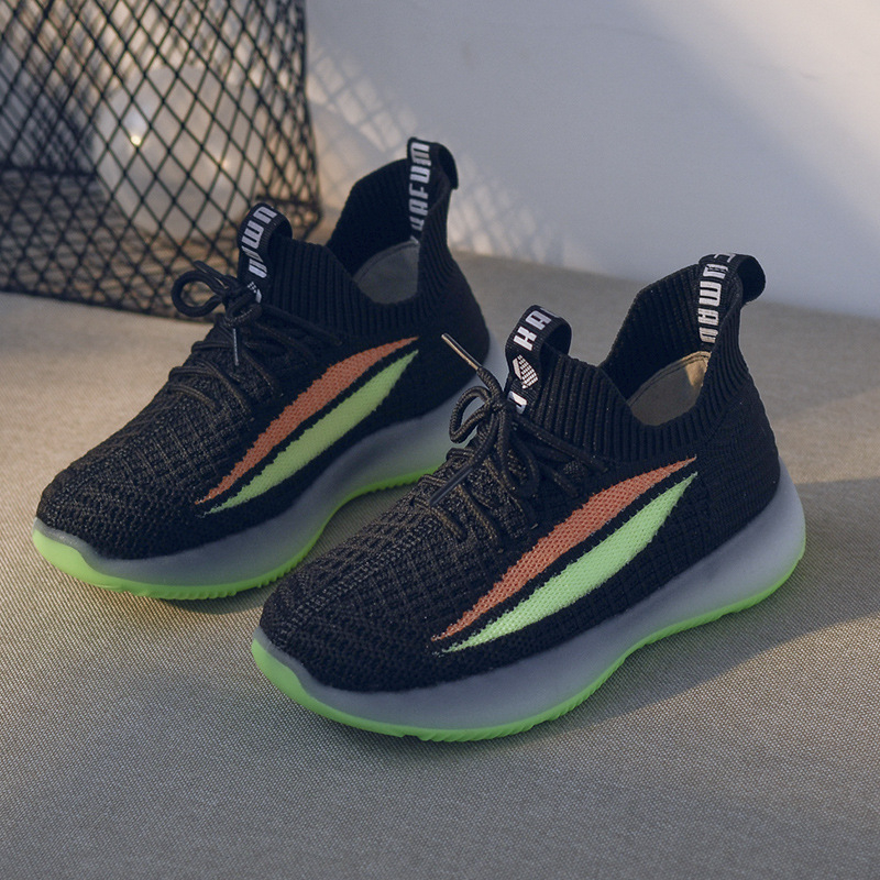 Детски кокосови маратонки с дишащ Flyknit мрежеста горна част, леки унисекс спортни обувки за 2025 пролет–есен