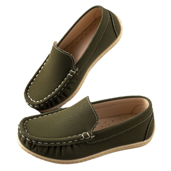 Детски ръчно пришити дишащи обувки за всички сезони – стилни лофери с плоска подметка