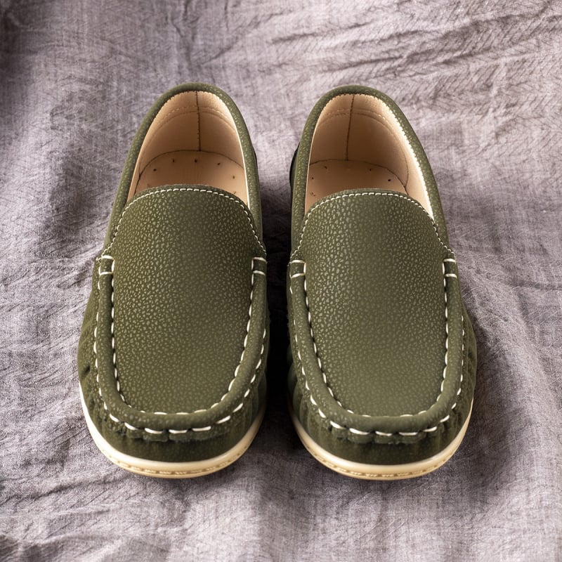 Детски ръчно пришити дишащи обувки за всички сезони – стилни лофери с плоска подметка