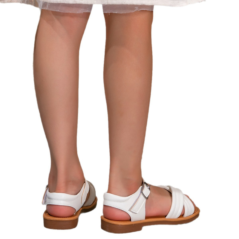 Детски кръстосани римски сандали с мека подметка, принцес обувки за момичета, лято 2026, корейски стил