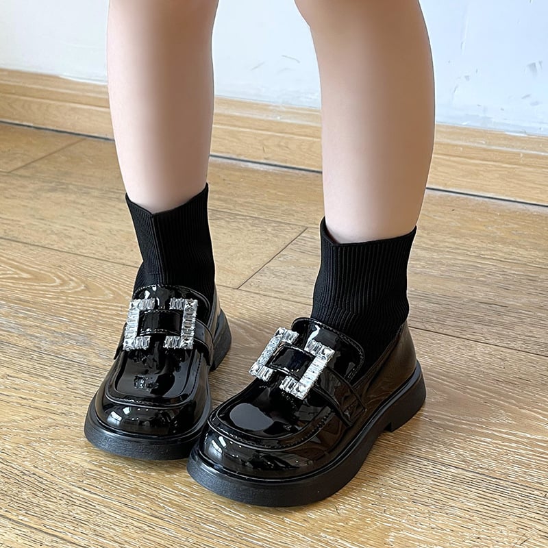 Детски чорапени ботуши за момичета, принцес Мартин ботинки, кожени обувки с мека подметка, къси зимни ботуши, есен 2026