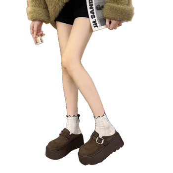 Женски обувки Birkenstock с платформа, 7 см височина, дебела подметка, закрити пръсти, за ежедневна употреба, нов модел есен 2025