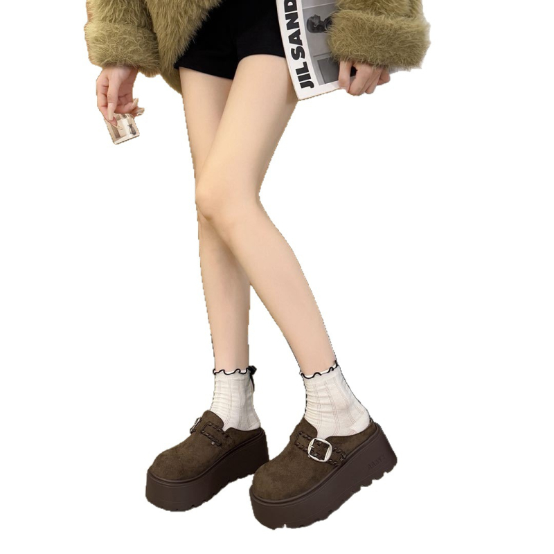 Женски обувки Birkenstock с платформа, 7 см височина, дебела подметка, закрити пръсти, за ежедневна употреба, нов модел есен 2025
