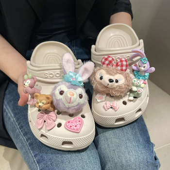 Лилаво зайче — декоративна украса за Crocs клипове, детски аксесоар