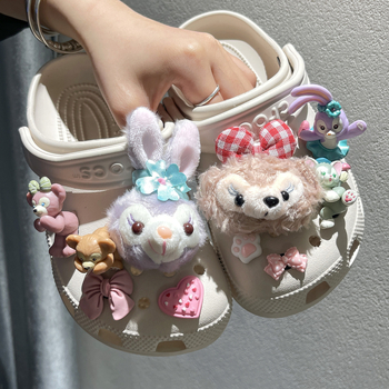 Лилаво зайче — декоративна украса за Crocs клипове, детски аксесоар