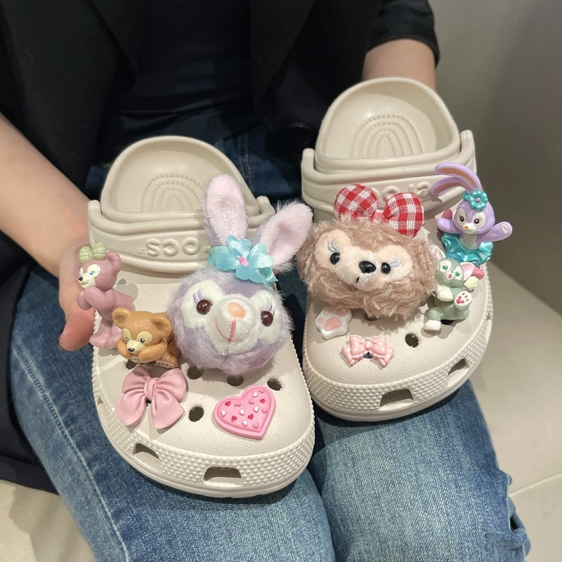 Лилаво зайче — декоративна украса за Crocs клипове, детски аксесоар