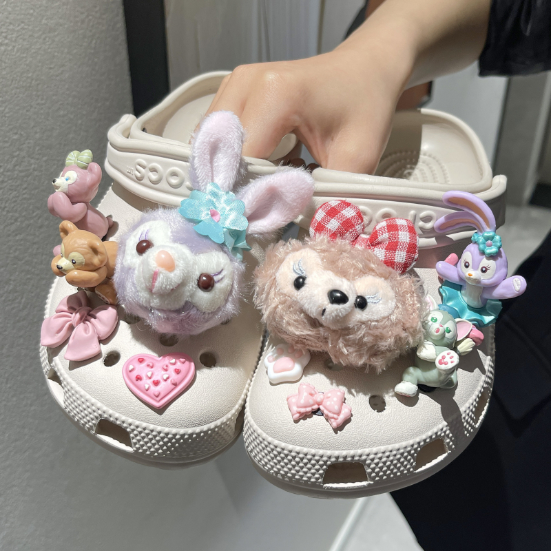 Лилаво зайче — декоративна украса за Crocs клипове, детски аксесоар