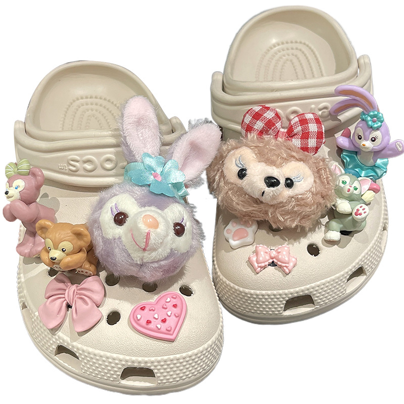 Лилаво зайче — декоративна украса за Crocs клипове, детски аксесоар