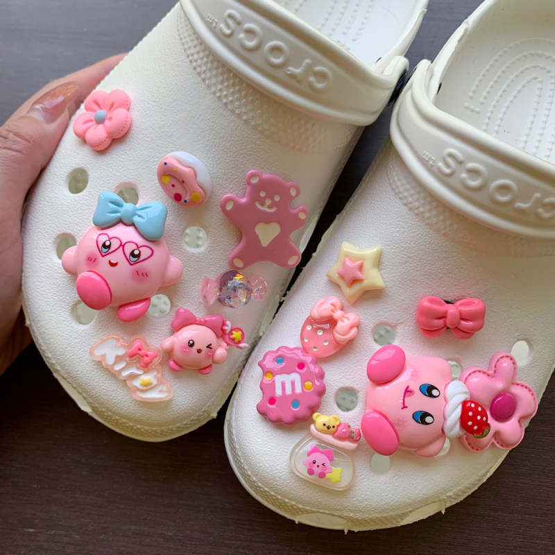 Crocs аксесоари за обувки, обувни висулки, DIY комплект Kirby висулки, сладки декоративни аксесоари