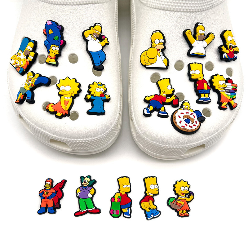 Crocs комплект със серия Симпсънс: DIY обувни катарами, цветни цветя и аксесоари за обувки