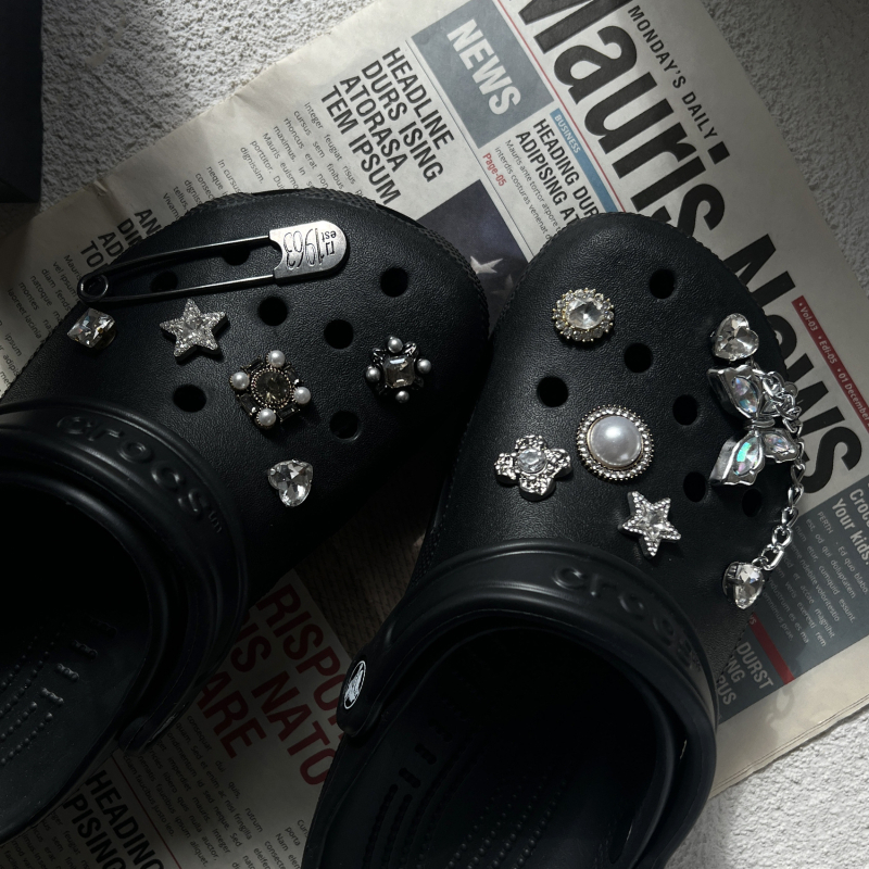 DIY пеперудени кристални цветчета за Crocs