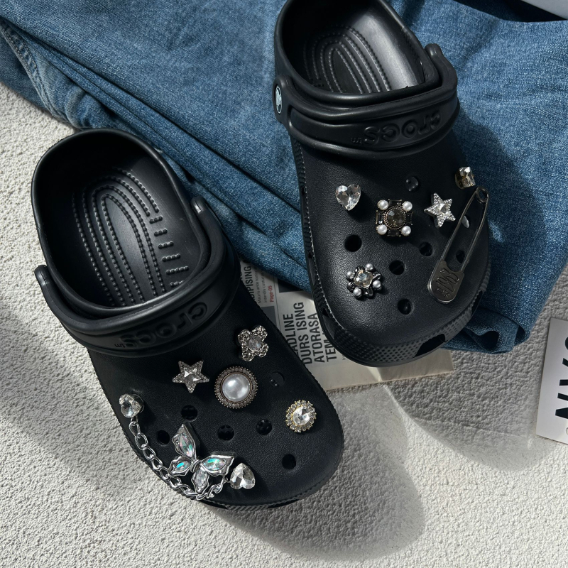 DIY пеперудени кристални цветчета за Crocs