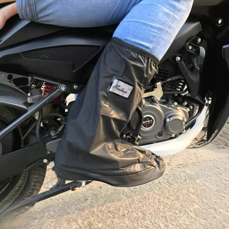 Унисекс водоустойчиви протектори за обувки с подсилени пръстени и дебел водоустойчив слой, за пътуване на открито и колоездене в дъждовно време