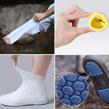 Двоен слой PVC калъфи за обувки за дъждовни дни, за мъже и жени, удебелени