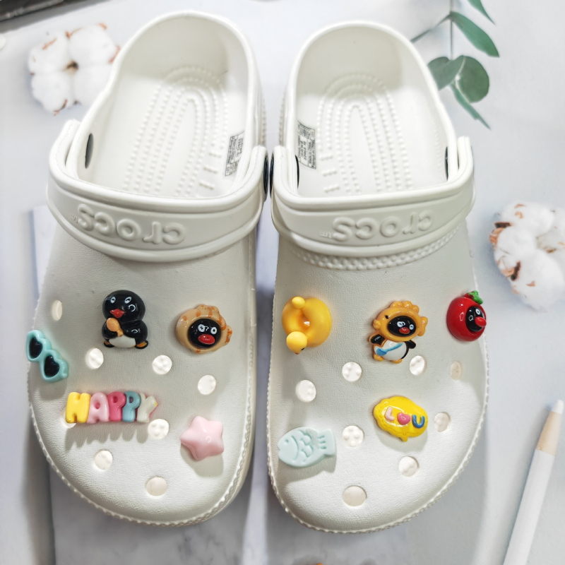 Чарми за обувки Crocs с махащи се копчета за направи си сам — дизайни Макарон, Пингвин и Риба