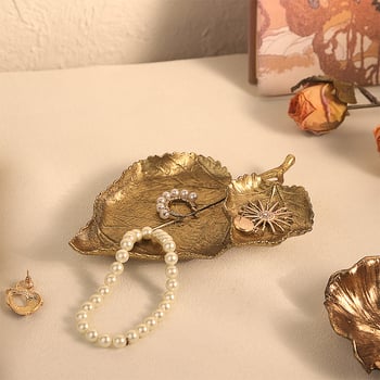 Винтажна поставка за бижута с двуетажно отделение, дисплей за колие, брошки и пръстени, европейски стил