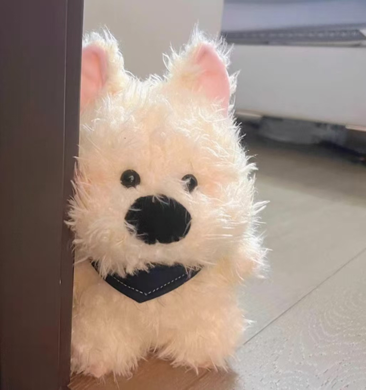 Сладък плюшен West Highland White Terrier кученце, 8-инчово, плюшена играчка, персонализируема