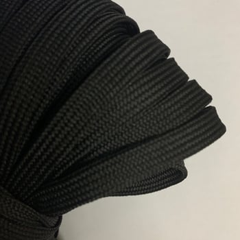 4 șireturi plate dublu-strat, groase, negre și albe, poliester, lungime 80 cm, lot 1000 de bucăți