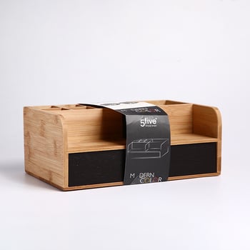 Креативна дървена кутия за бижута с чекмеджета, двуетажна организация за съхранение