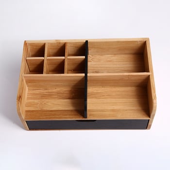 Креативна дървена кутия за бижута с чекмеджета, двуетажна организация за съхранение