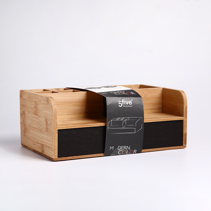 Креативна дървена кутия за бижута с чекмеджета, двуетажна организация за съхранение