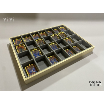 40×30 cm veľká krabička na Thangka so Zakiram Buddha zbierkou na výstavu, stojan na náhrdelníky s 28 priehradkami