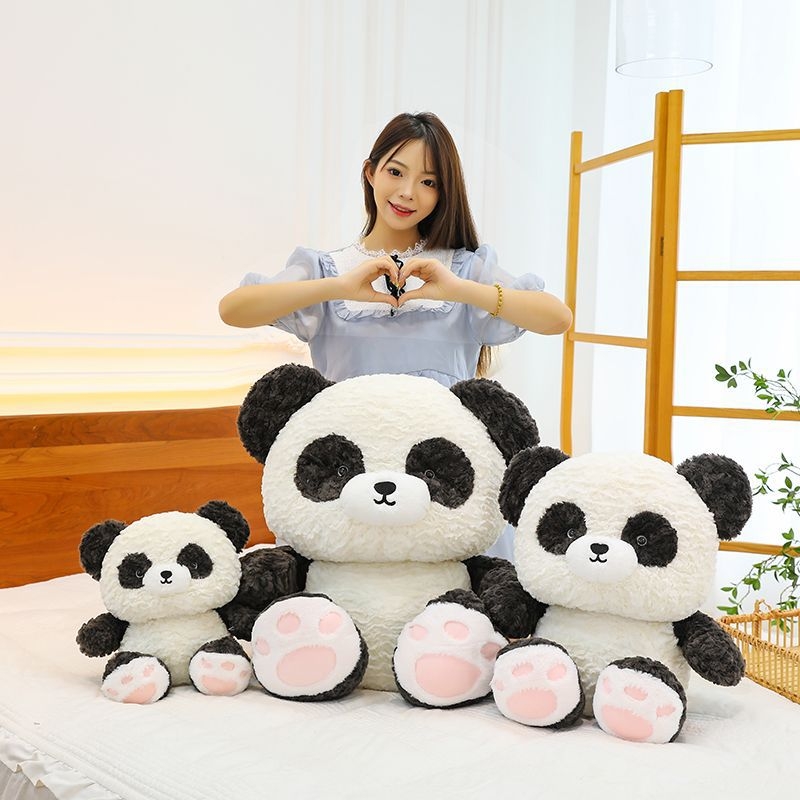 Сладка Panda плюшена кукла със спяща възглавница и кученце-плюш – подарък за рожден ден