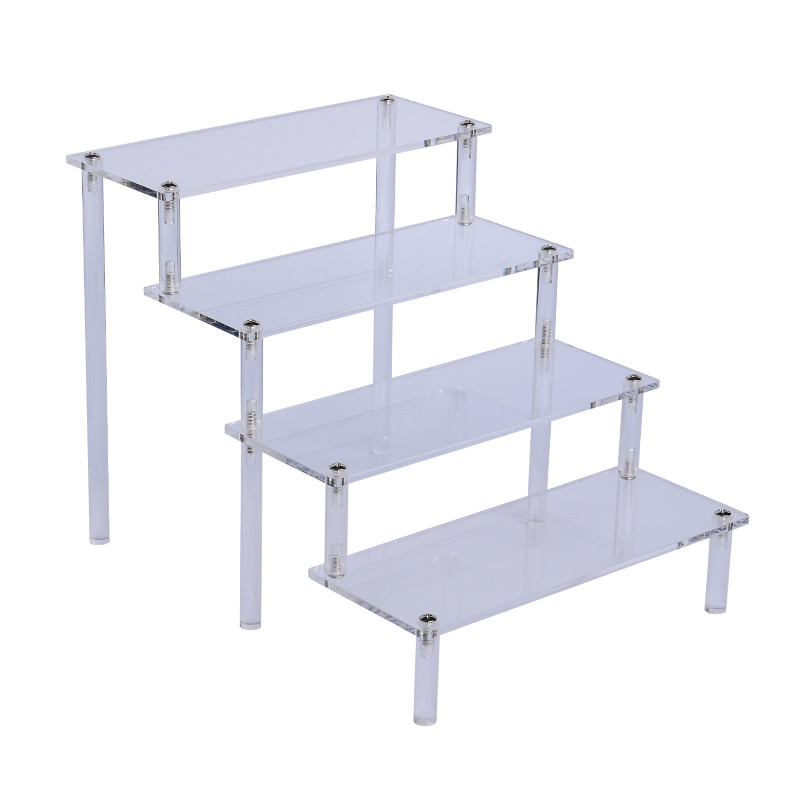 Priehľadný akrylátový displejový stojan, 4 mm hrúbky, na šperky, kozmetiku a figúrky