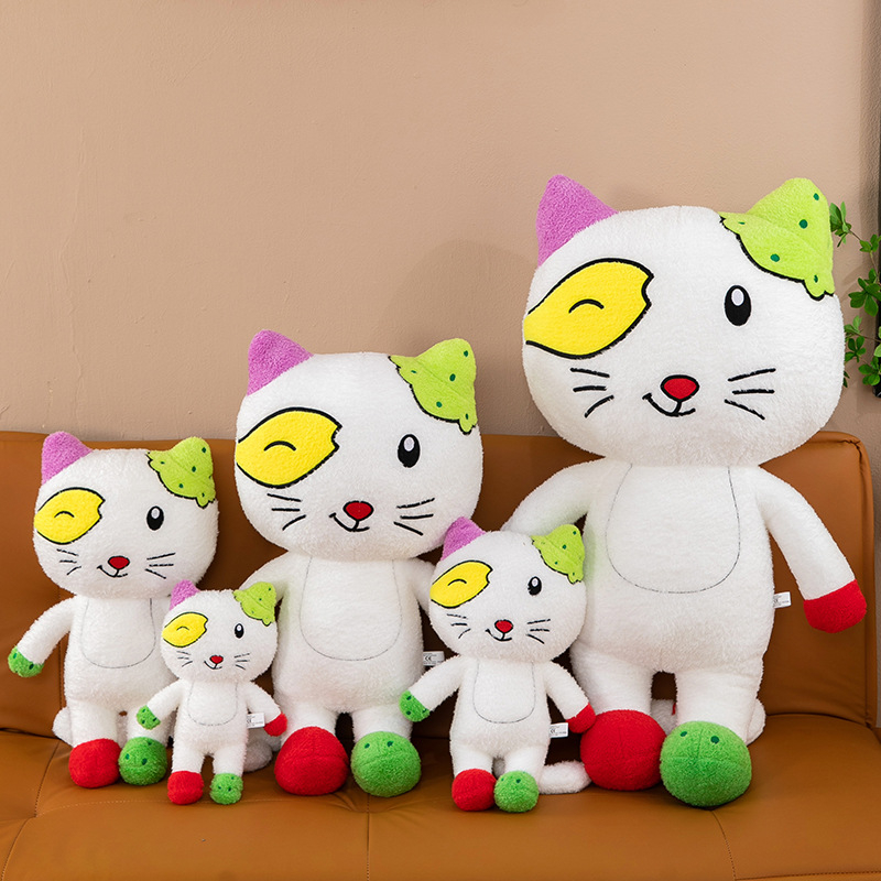 Плюшено коте с големи уши ТуТу, спяща котка‑кукла, сладък карикатурен плюш, подарък за жена
