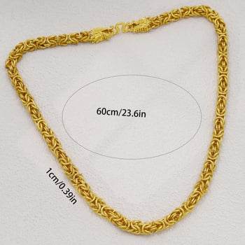 24K позлатено модно колие за жени – минималистичен класически дизайн
