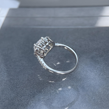 2 карата сърцевиден Moissanite пръстен от 925 сребро, 8x8 мм — Heart Sea, дамски елегантен пръстен за предложение