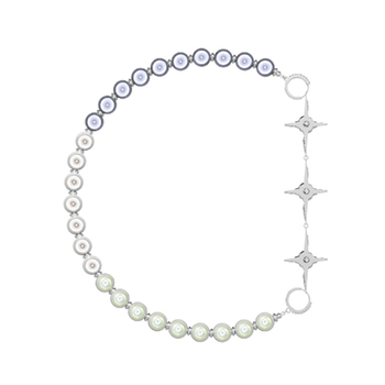 Prilagođena geometrijska modna ogrlica — unisex, zmijska lanac, srebro s pozlatom
