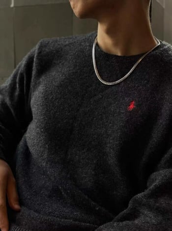Hip-hop kubanski ogrlica za muškarce, reljefni dizajn, od nehrđajućeg čelika, ne blijedi, lanac za ključnu kost