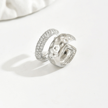 Метален двуслоен клип за уши, стил Европейски и Американски, без пробив