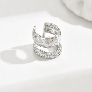 Метален двуслоен клип за уши, стил Европейски и Американски, без пробив