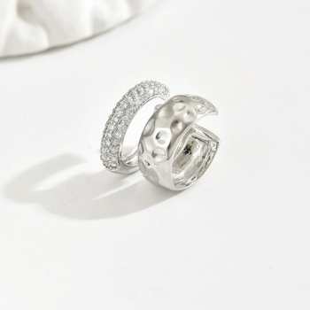 Метален двуслоен клип за уши, стил Европейски и Американски, без пробив