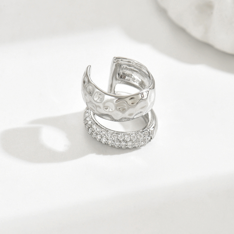 Метален двуслоен клип за уши, стил Европейски и Американски, без пробив