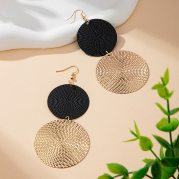 Geometrijski metalni set naušnica i ogrlice, dugi, elegantni i svestrani za svakodnevnu upotrebu