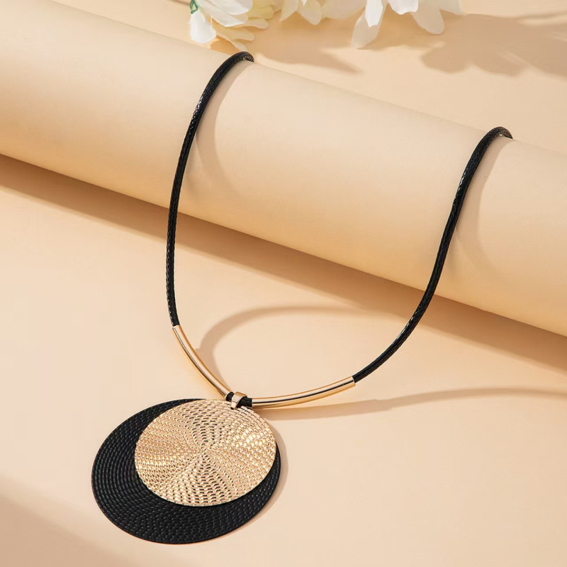 Geometrijski metalni set naušnica i ogrlice, dugi, elegantni i svestrani za svakodnevnu upotrebu
