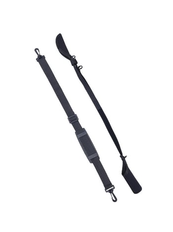 Преносим защитен калъф за въдица с прибираща се и разглобяема защита, с презрамка