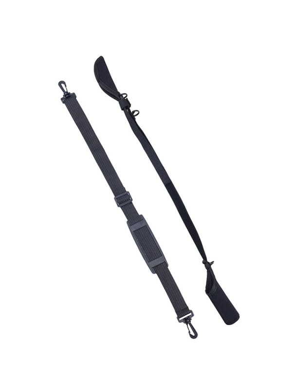 Преносим защитен калъф за въдица с прибираща се и разглобяема защита, с презрамка