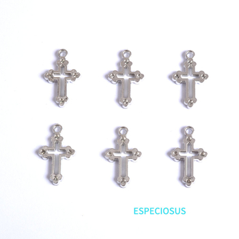 Имитиращ метален кух кръст висулка за DIY бижута – компоненти за мъниста и обици