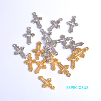 Имитиращ метален кух кръст висулка за DIY бижута – компоненти за мъниста и обици