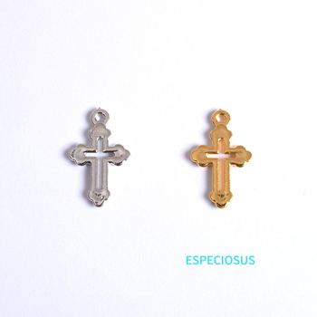 Имитиращ метален кух кръст висулка за DIY бижута – компоненти за мъниста и обици